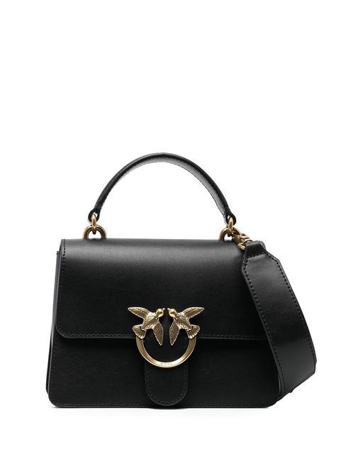 PINKO MINI LOVE BAG Bolsa con asa negro-oro antiguo - Bolsos Mujer