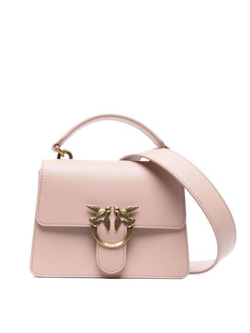 PINKO MINI LOVE BAG Bolsa con asa oro antiguo en polvo - Bolsos Mujer