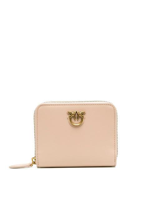 PINKO TAYLOR Cartera con cremallera alrededor beige-gris ahumado-oro antiguo - Carteras Mujer