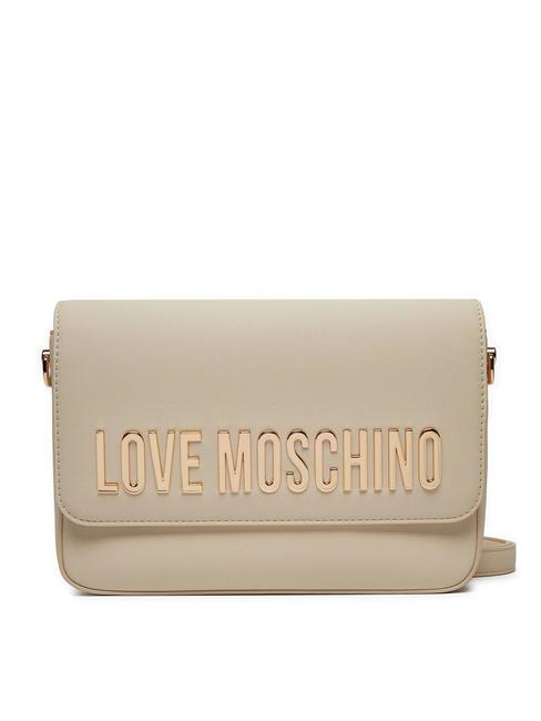 LOVE MOSCHINO LETTERING bolsa de hombro BEIGE - Bolsos Mujer