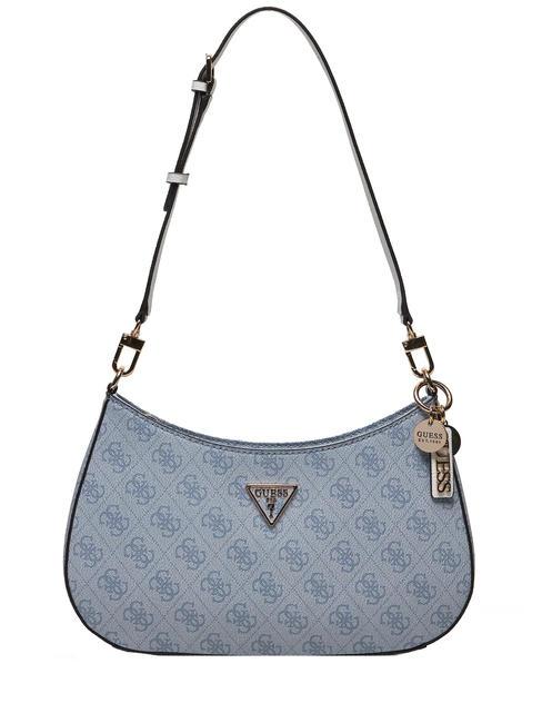 GUESS NOELLE Bolsa de hombro logotipo azul claro - Bolsos Mujer