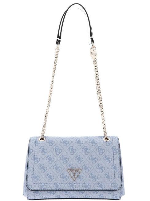 GUESS NOELLE Logo Bolso de hombro/bandolera logotipo azul claro - Bolsos Mujer