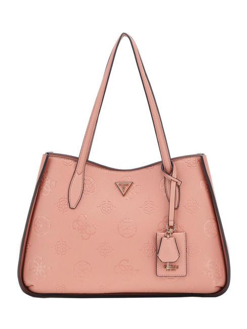 GUESS KEANDRA Bolsa de hombro logotipo de palo de rosa - Bolsos Mujer