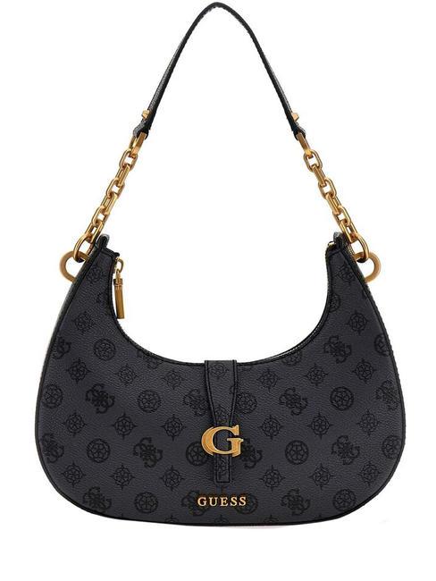 GUESS KUBA Bolsa de hombro logotipo de carbón - Bolsos Mujer