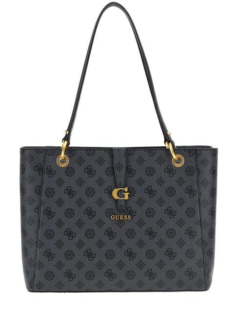 GUESS KUBA  Comprador de hombro logotipo de carbón - Bolsos Mujer