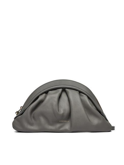 COCCINELLE CHEEK SMOOTH  Bolso bandolera, en piel. grafito - Bolsos Mujer