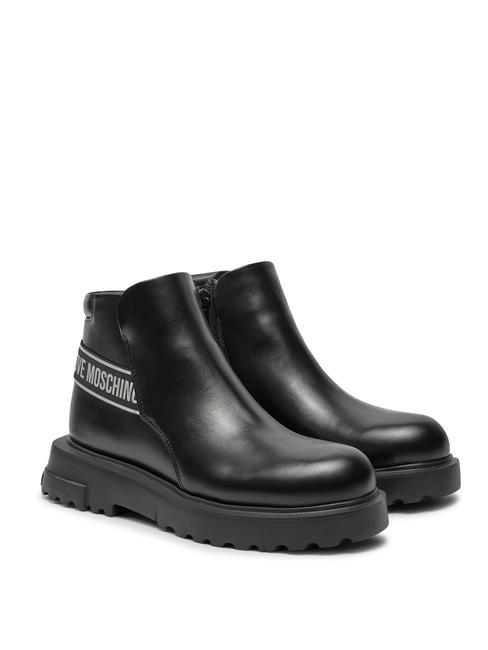 LOVE MOSCHINO SQUARE 40 Botines Beatles de piel negro - Zapatos Mujer