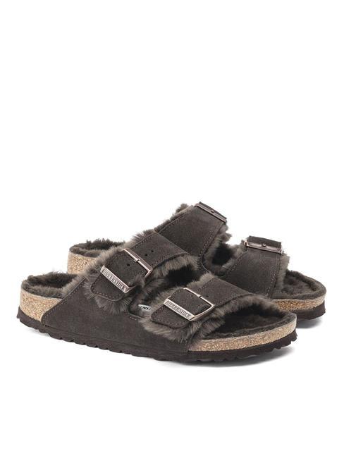 BIRKENSTOCK ARIZONA SHEARLING Zapatilla de piel con pelo. moca - Zapatos unisex