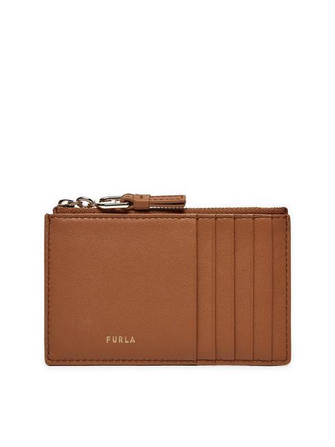 FURLA NUVOLA  Cartera plana de piel brandy - Carteras Mujer