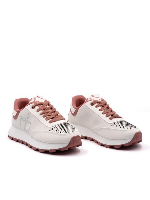 ROCCOBAROCCO RB Zapatillas con pedrería blanco/rosa - Zapatos Mujer