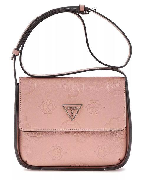 GUESS KEANDRA Mini bolso de hombro logotipo de palo de rosa - Bolsos Mujer