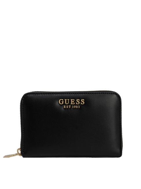 GUESS LAURE Cartera con cremallera NEGRO - Carteras Mujer