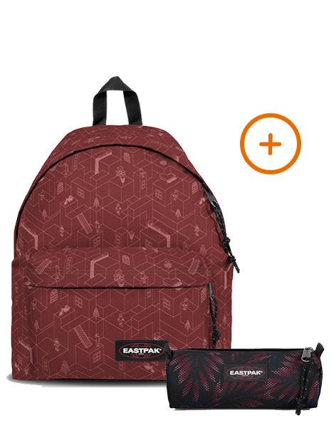 EASTPAK PADDED PAK'R + BENCHMARK SINGLE Mochila + Estuche Blocks Brisk - Mochilas Escuela & Tiempo Libre