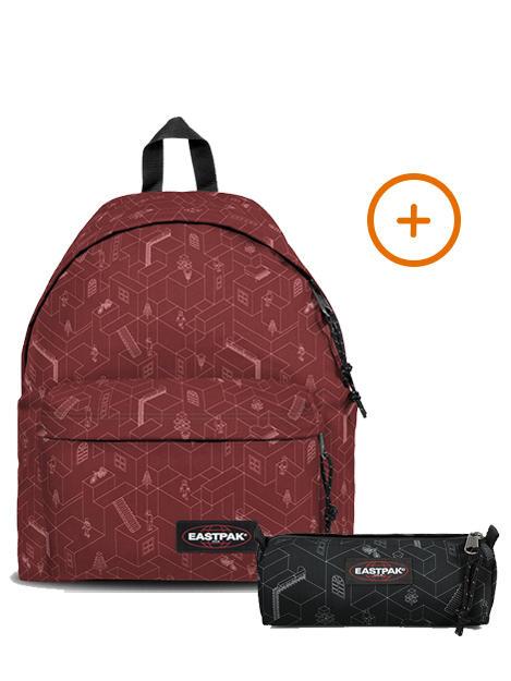 EASTPAK PADDED PAK'R + BENCHMARK SINGLE Mochila + Estuche Blocks Brisk - Mochilas Escuela & Tiempo Libre