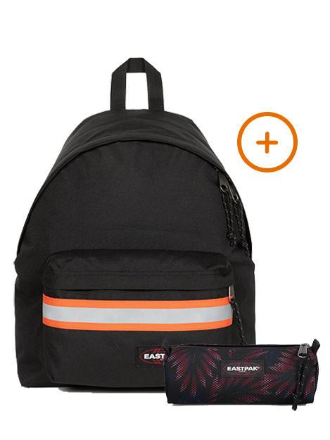 EASTPAK PADDED PAK'R + BENCHMARK SINGLE Mochila + Estuche geo negro - Mochilas Escuela & Tiempo Libre