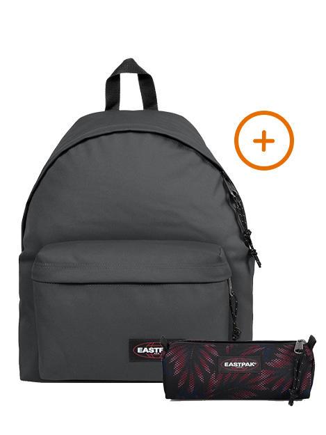 EASTPAK PADDED PAK'R + BENCHMARK SINGLE Mochila + Estuche gris - Mochilas Escuela & Tiempo Libre