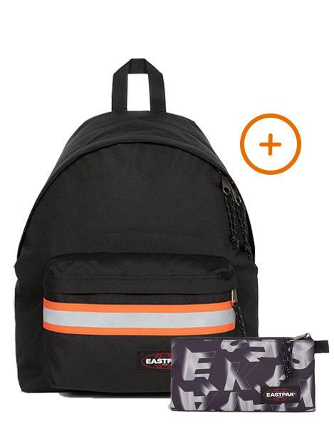 EASTPAK PADDED PAK'R + FLATCASE Mochila + Estuche geo negro - Mochilas Escuela & Tiempo Libre