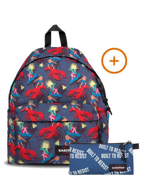 EASTPAK PADDED PAK'R + FLATCASE Mochila + Estuche funksea marina - Mochilas Escuela & Tiempo Libre