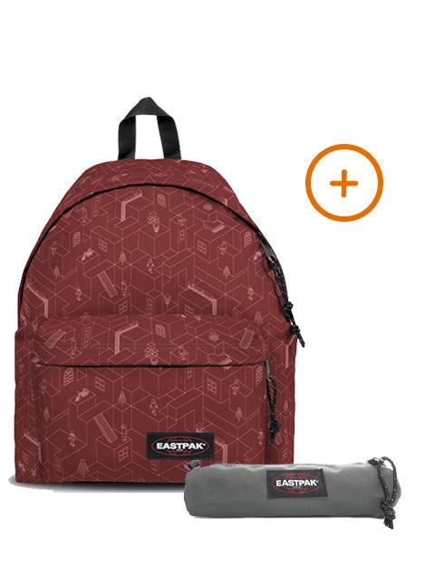 EASTPAK PADDED PAK'R + SMALL ROUND SINGLE Mochila + Estuche Blocks Brisk - Mochilas Escuela & Tiempo Libre