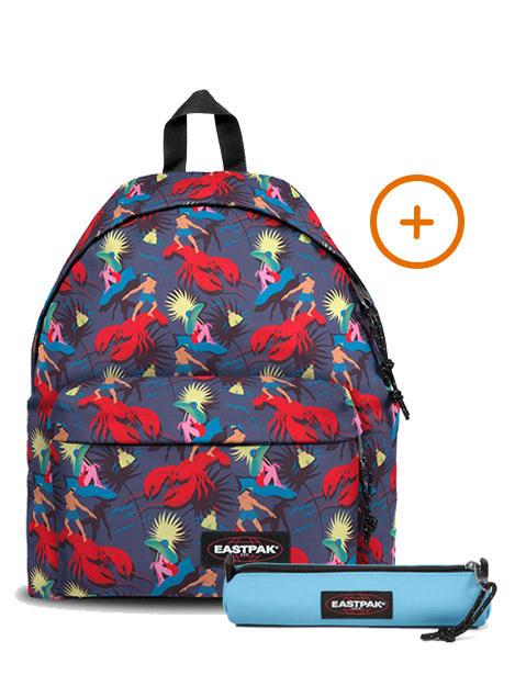 EASTPAK PADDED PAK'R + SMALL ROUND SINGLE Mochila + Estuche funksea marina - Mochilas Escuela & Tiempo Libre