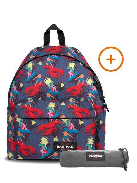 EASTPAK PADDED PAK'R + SMALL ROUND SINGLE Mochila + Estuche funksea marina - Mochilas Escuela & Tiempo Libre