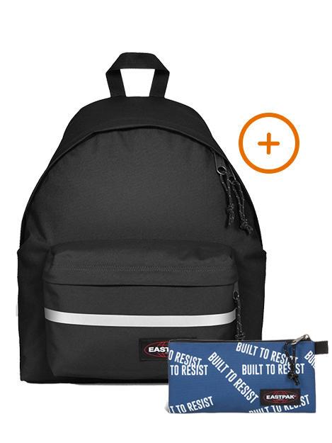 EASTPAK PADDED BIKE + FLATCASE Mochila + Estuche NEGRO - Mochilas Escuela & Tiempo Libre