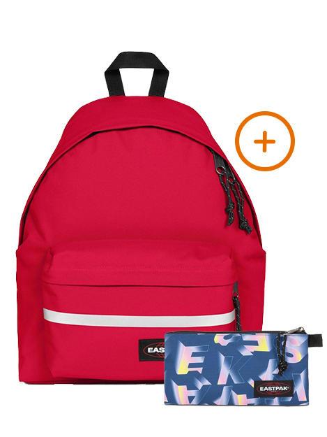 EASTPAK PADDED BIKE + FLATCASE Mochila + Estuche Marinero rojo - Mochilas Escuela & Tiempo Libre