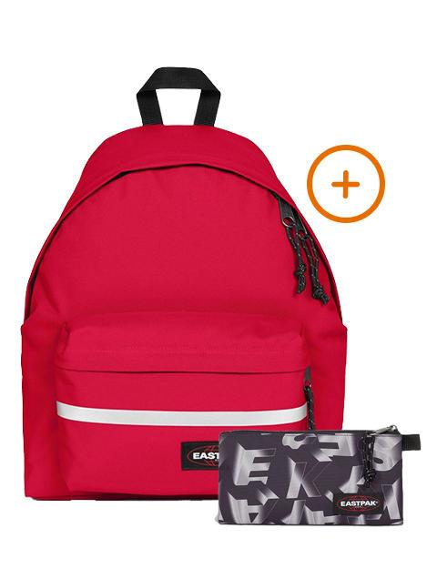 EASTPAK PADDED BIKE + FLATCASE Mochila + Estuche Marinero rojo - Mochilas Escuela & Tiempo Libre