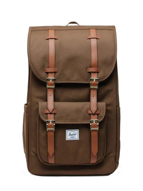 HERSCHEL LITTLE AMERICA  Mochila de tamaño estándar tierra oscura - Mochilas Escuela & Tiempo Libre