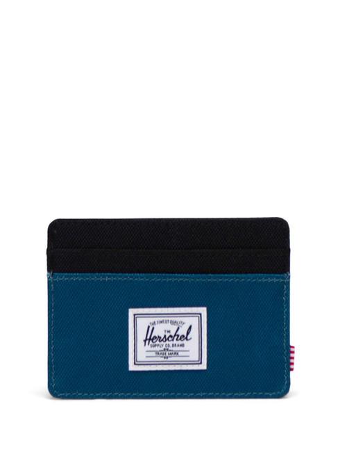 HERSCHEL CHARLIE  Tarjetero plano azul legión/negro - Carteras Mujer