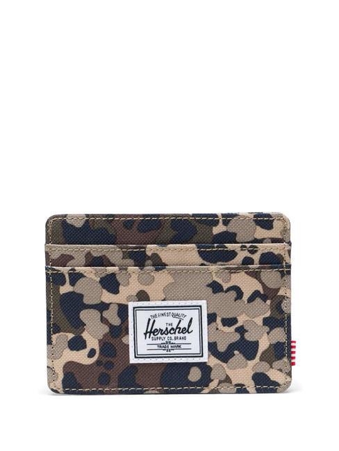 HERSCHEL CHARLIE  Tarjetero plano camuflaje terreno - Carteras Mujer