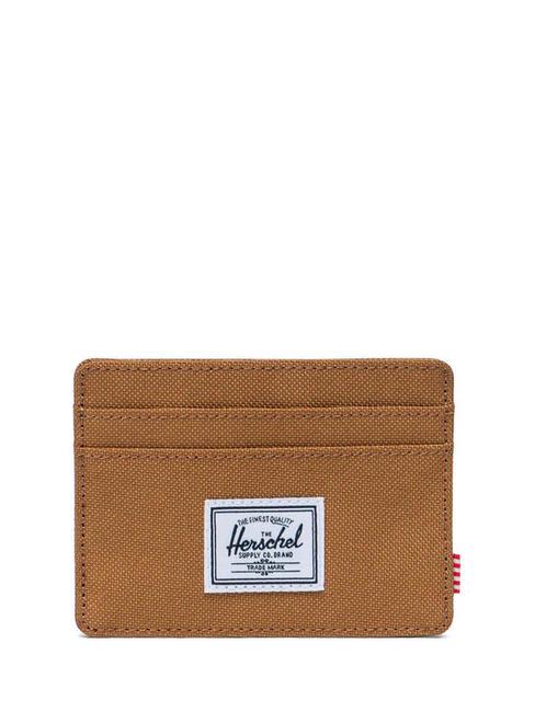 HERSCHEL CHARLIE  Tarjetero plano marrón bronce - Carteras Mujer