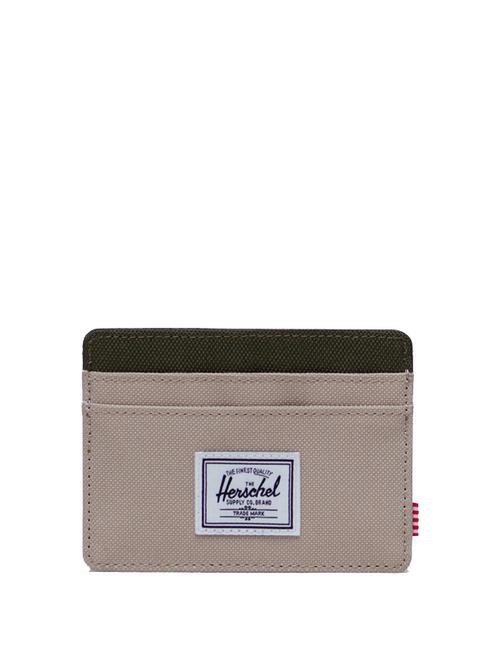 HERSCHEL CHARLIE  Tarjetero plano sarga/verde hiedra - Carteras Mujer