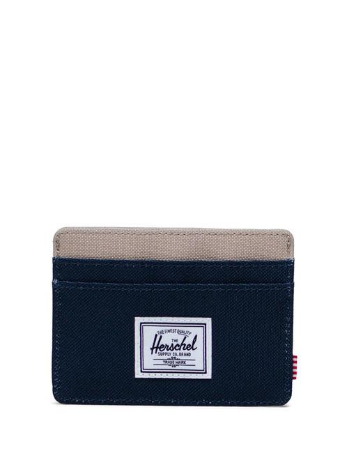 HERSCHEL CHARLIE  Tarjetero plano iris negro/sarga - Carteras Mujer