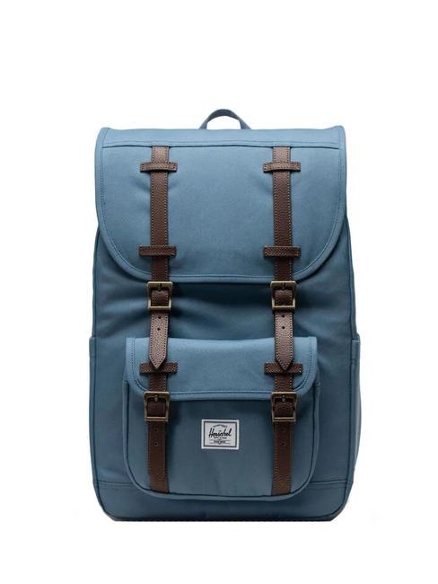 HERSCHEL LITTLE AMERICA MID mochila mediana azul acero - Mochilas Escuela & Tiempo Libre