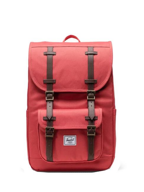 HERSCHEL LITTLE AMERICA MID mochila mediana rosa mineral - Mochilas Escuela & Tiempo Libre