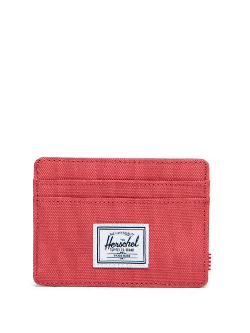 HERSCHEL CHARLIE  Tarjetero plano rosa mineral - Carteras Mujer