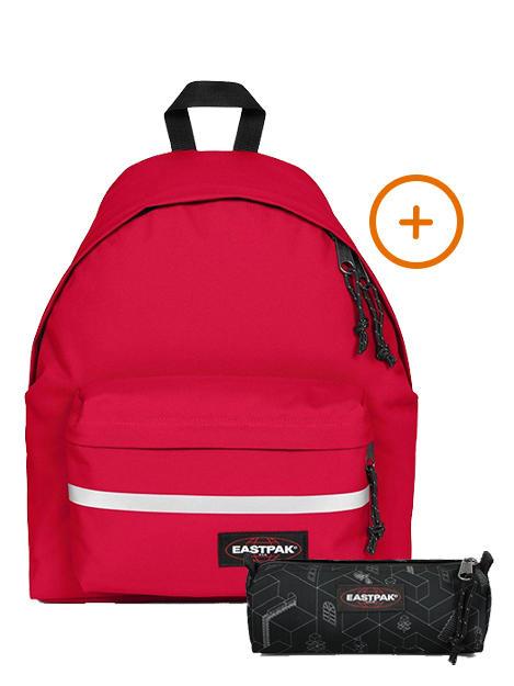 EASTPAK PADDED BIKE + BENCHMARK SINGLE Mochila + Estuche Marinero rojo - Mochilas Escuela & Tiempo Libre