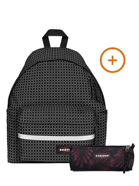 EASTPAK PADDED BIKE + BENCHMARK SINGLE Mochila + Estuche reflejos negros - Mochilas Escuela & Tiempo Libre