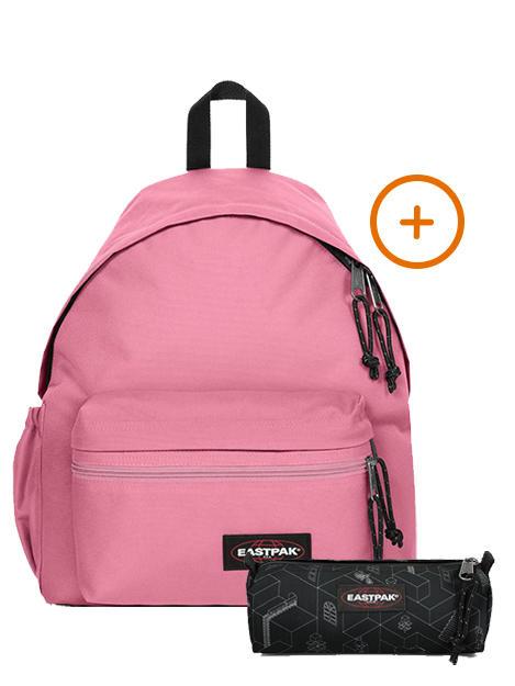 EASTPAK PADDED ZIPPL'R + BENCHMARK SINGLE Mochila + Estuche rosa de confianza - Mochilas Escuela & Tiempo Libre