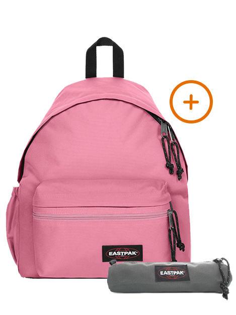 EASTPAK PADDED ZIPPL'R + SMALL ROUND SINGLE Mochila + Estuche rosa de confianza - Mochilas Escuela & Tiempo Libre