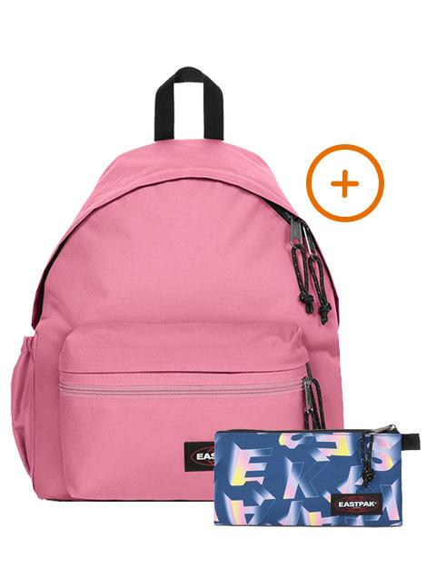 EASTPAK PADDED ZIPPL'R + FLATCASE Mochila + Estuche rosa de confianza - Mochilas Escuela & Tiempo Libre