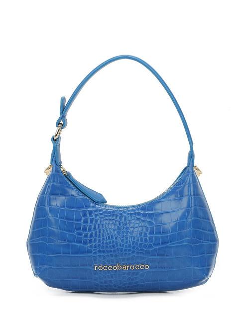 ROCCOBAROCCO DILETTA Bolso de hombro con estampado de cocodrilo azul real - Bolsos Mujer