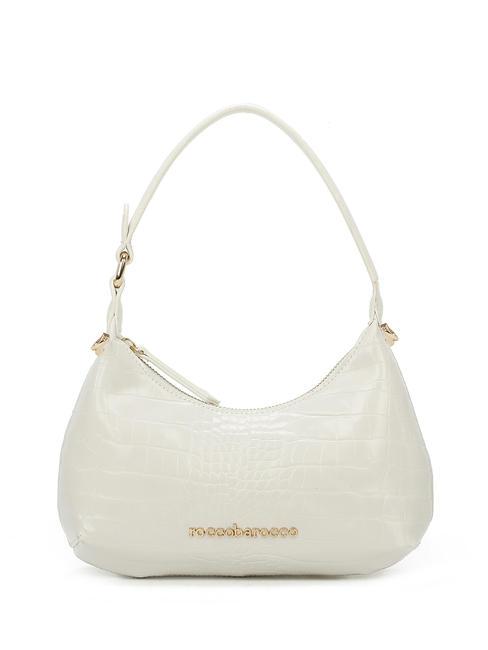 ROCCOBAROCCO DILETTA Bolso de hombro con estampado de cocodrilo blanco - Bolsos Mujer