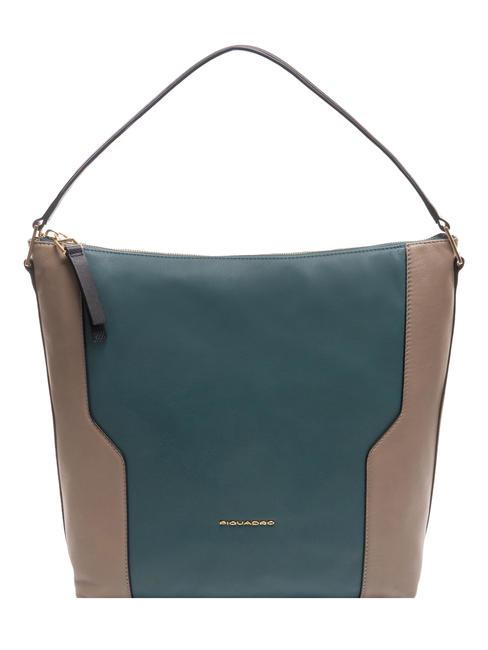 PIQUADRO W99 Bolsa de hombro verde azulado - Bolsos Mujer