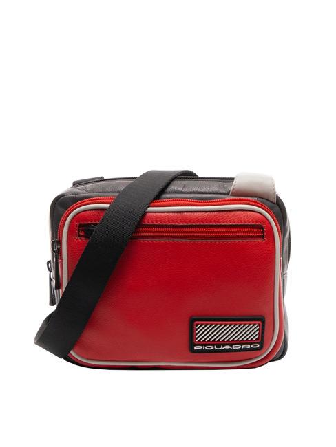 PIQUADRO ERMES Bolso para tablet de piel ROJO - Bandoleras Hombre