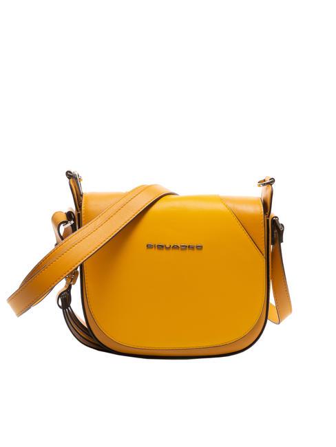 PIQUADRO MUSE Bolso bandolera de piel con bandolera amarillo - Bolsos Mujer