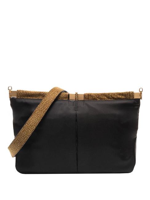 BORBONESE NYLON bolsa de hombro op negro / natural - Bolsos Mujer