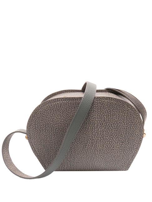 BORBONESE BOLT COATED  Mini bolso de hombro gris arcilla - Bolsos Mujer