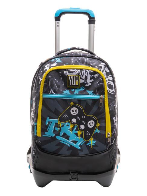 YUB STREETDOODLES 3WD Mochila con ruedas 3 en 1, desmontable negro - Mochilas con ruedas